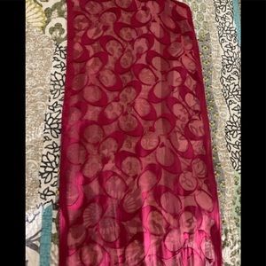 Coach authentic C burgundy scarf